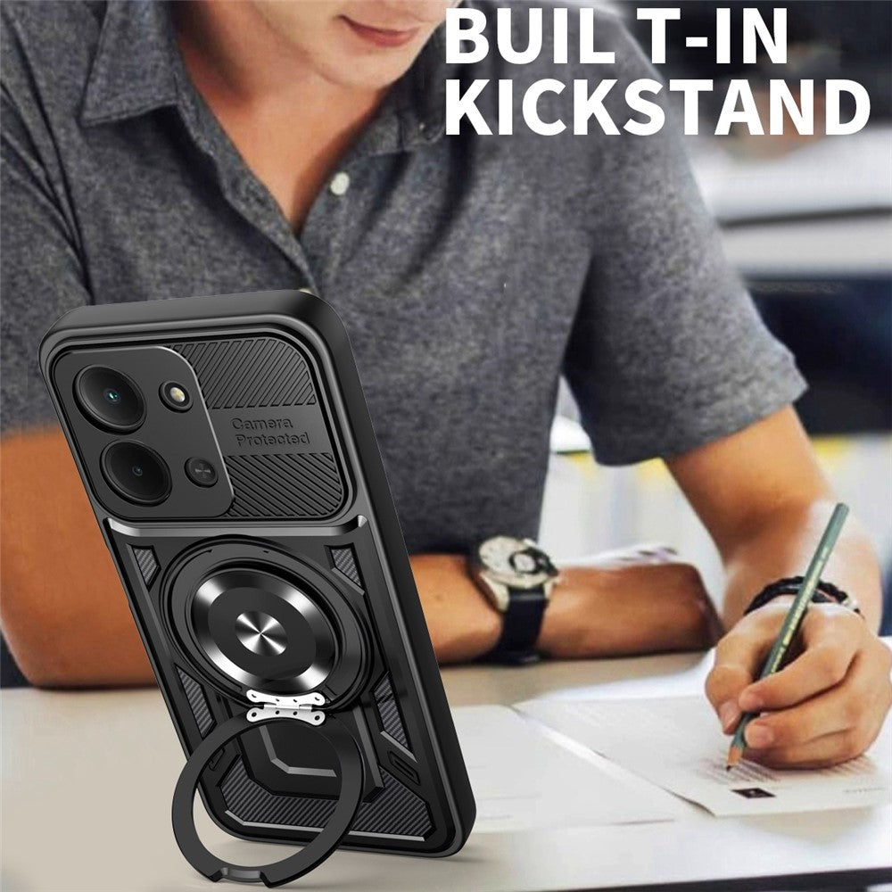 Magnetic Case For Xiaomi Redmi 15C 4G (Global) (171mm)  /  Poco C85 4G (171mm) Rotating Kickstand TPU + PC Phone Cover