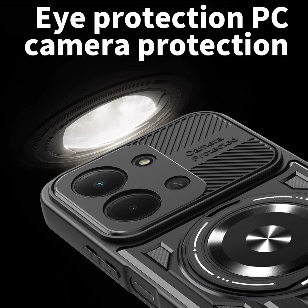 Magnetic Case For Xiaomi Redmi 15C 4G (Global) (171mm)  /  Poco C85 4G (171mm) Rotating Kickstand TPU + PC Phone Cover