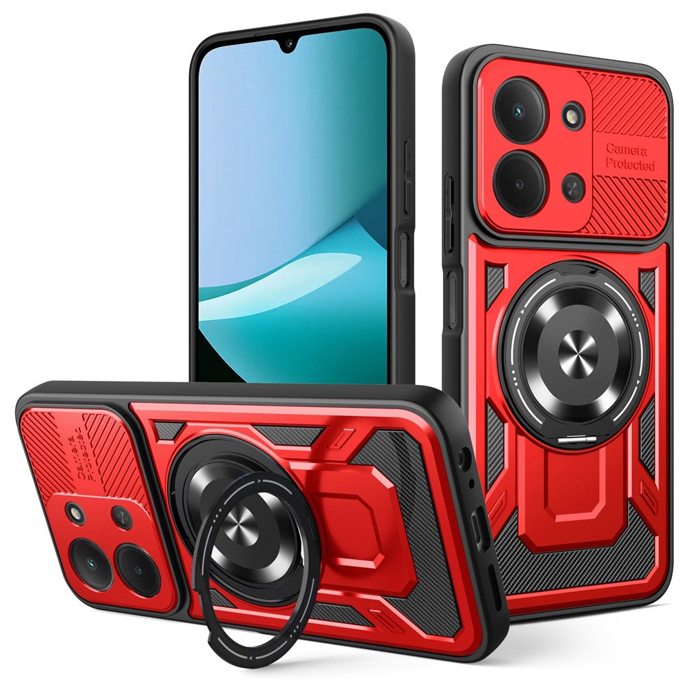 Magnetic Case For Xiaomi Redmi 15C 4G (Global) (171mm)  /  Poco C85 4G (171mm) Rotating Kickstand TPU + PC Phone Cover
