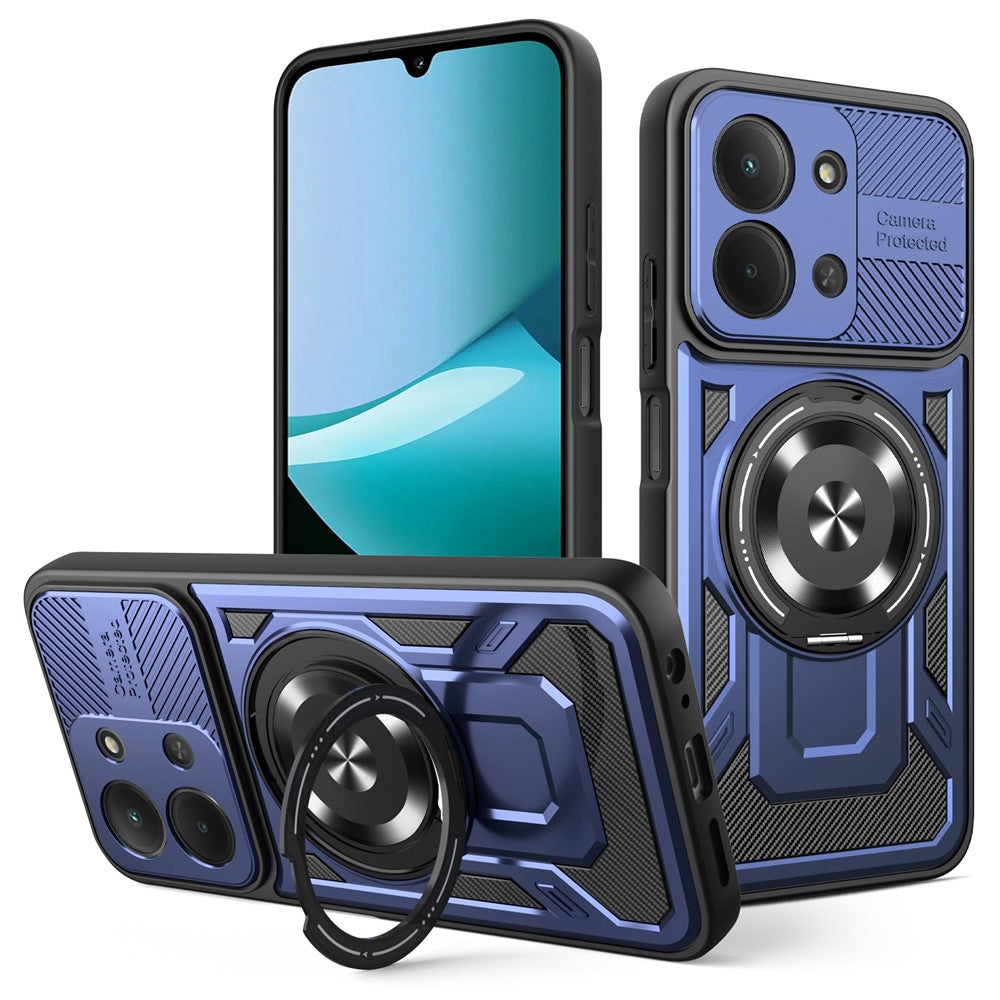 Magnetic Case For Xiaomi Redmi 15C 4G (Global) (171mm)  /  Poco C85 4G (171mm) Rotating Kickstand TPU + PC Phone Cover