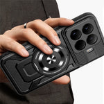 For Xiaomi 15T Pro Magnetic Case Rotating Kickstand TPU + PC Phone Cover