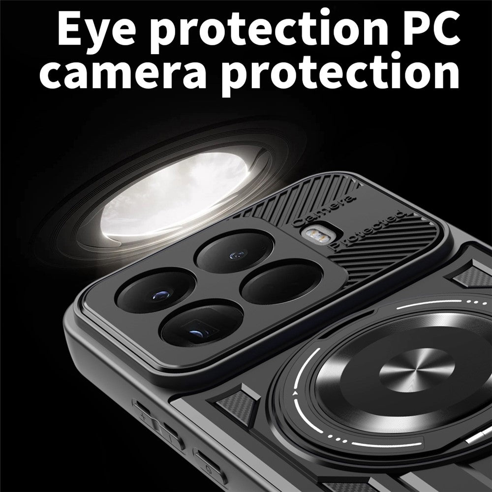 For Xiaomi 15T Pro Magnetic Case Rotating Kickstand TPU + PC Phone Cover