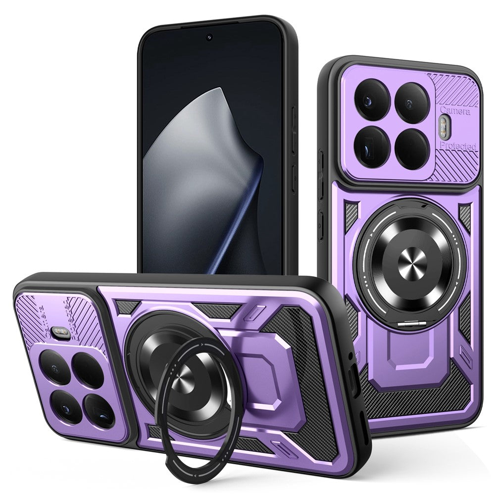 For Xiaomi 15T Pro Magnetic Case Rotating Kickstand TPU + PC Phone Cover