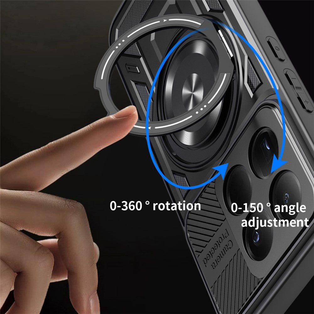 For Xiaomi 15T Magnetic Case Rotating Kickstand TPU + PC Phone Cover