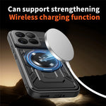 For Xiaomi 15T Magnetic Case Rotating Kickstand TPU + PC Phone Cover