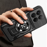 For Xiaomi 15T Magnetic Case Rotating Kickstand TPU + PC Phone Cover