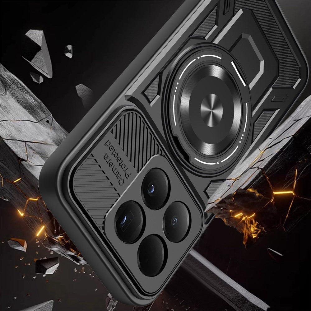For Xiaomi 15T Magnetic Case Rotating Kickstand TPU + PC Phone Cover
