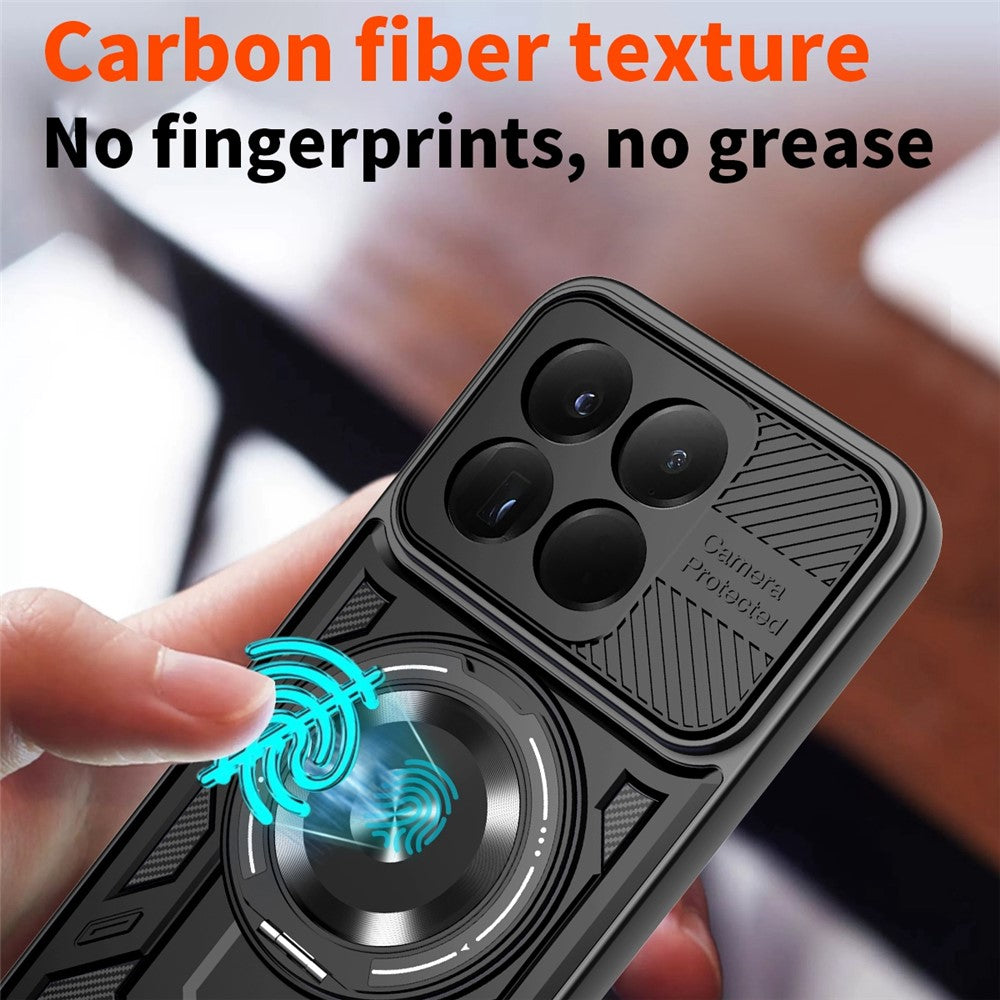 For Xiaomi 15T Magnetic Case Rotating Kickstand TPU + PC Phone Cover