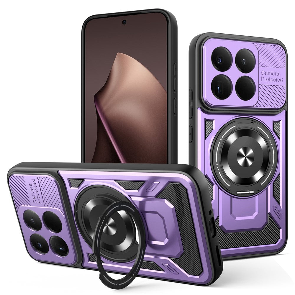 For Xiaomi 15T Magnetic Case Rotating Kickstand TPU + PC Phone Cover