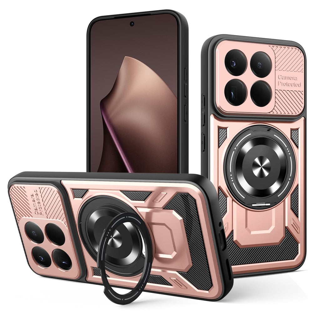 For Xiaomi 15T Magnetic Case Rotating Kickstand TPU + PC Phone Cover