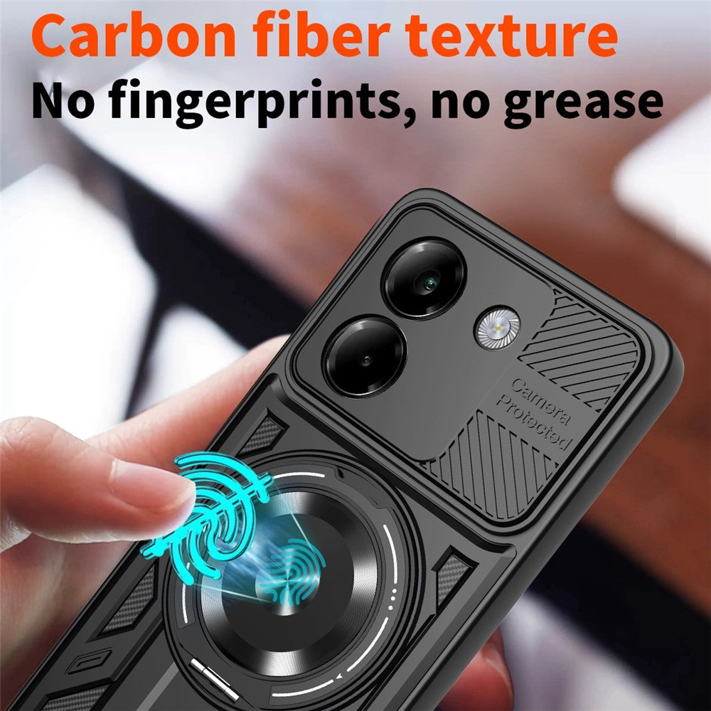 For Xiaomi Poco M7 Pro 5G Magnetic Case Rotating Kickstand TPU + PC Phone Cover
