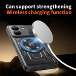 For Xiaomi Poco M7 Pro 5G Magnetic Case Rotating Kickstand TPU + PC Phone Cover