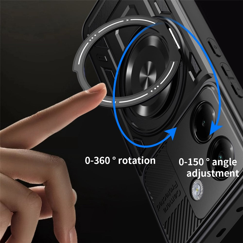 For Xiaomi Poco M7 Pro 5G Magnetic Case Rotating Kickstand TPU + PC Phone Cover