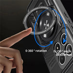 For Xiaomi 17 Magnetic Case Rotating Kickstand TPU + PC Phone Cover