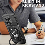 For Xiaomi 17 Magnetic Case Rotating Kickstand TPU + PC Phone Cover