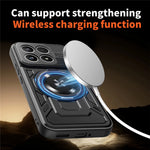 For Xiaomi 17 Magnetic Case Rotating Kickstand TPU + PC Phone Cover