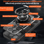 For Xiaomi 17 Magnetic Case Rotating Kickstand TPU + PC Phone Cover