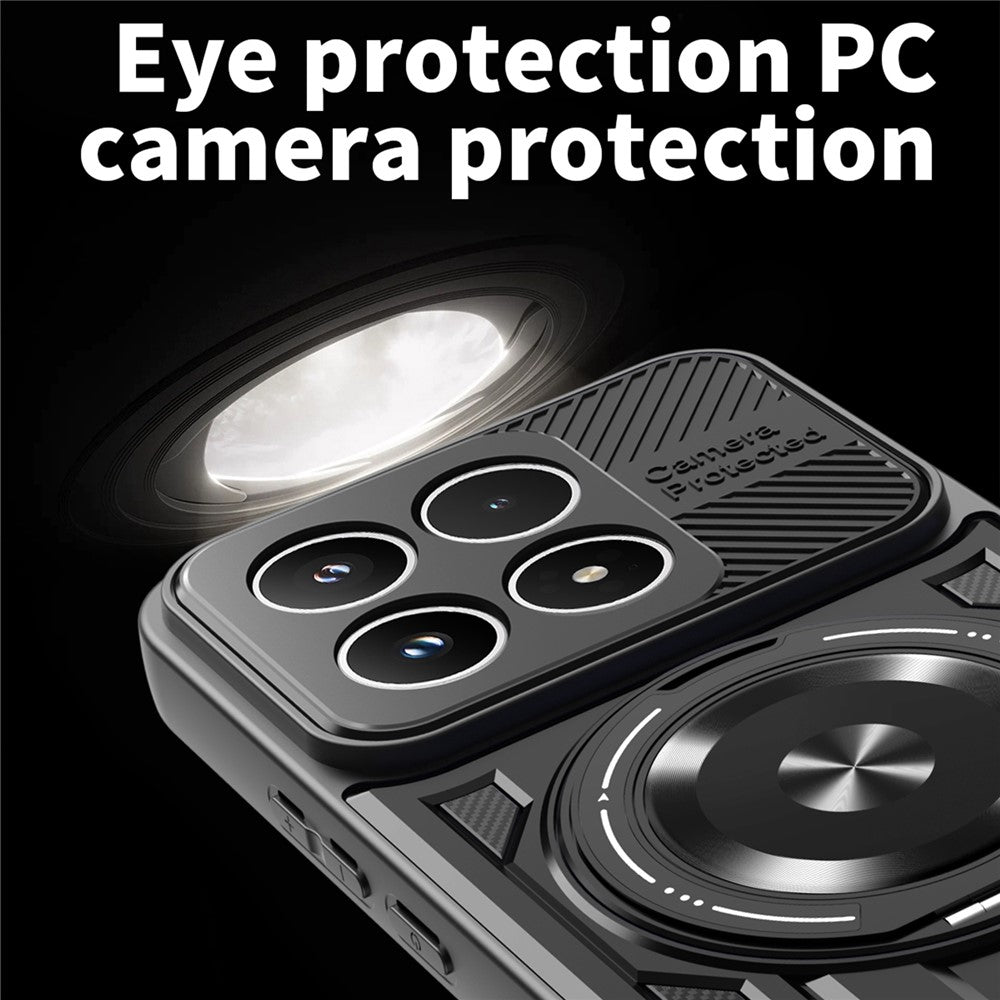 For Xiaomi 17 Magnetic Case Rotating Kickstand TPU + PC Phone Cover