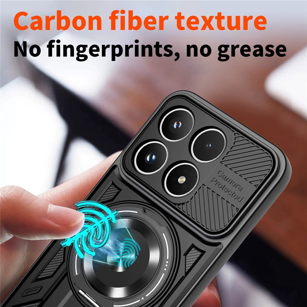 For Xiaomi 17 Magnetic Case Rotating Kickstand TPU + PC Phone Cover