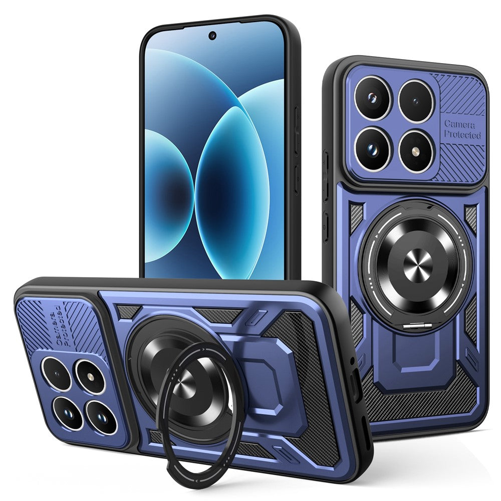 For Xiaomi 17 Magnetic Case Rotating Kickstand TPU + PC Phone Cover
