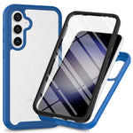 For Samsung Galaxy A37 5G Clear Case PC + TPU Phone Back Cover with PET Screen Film