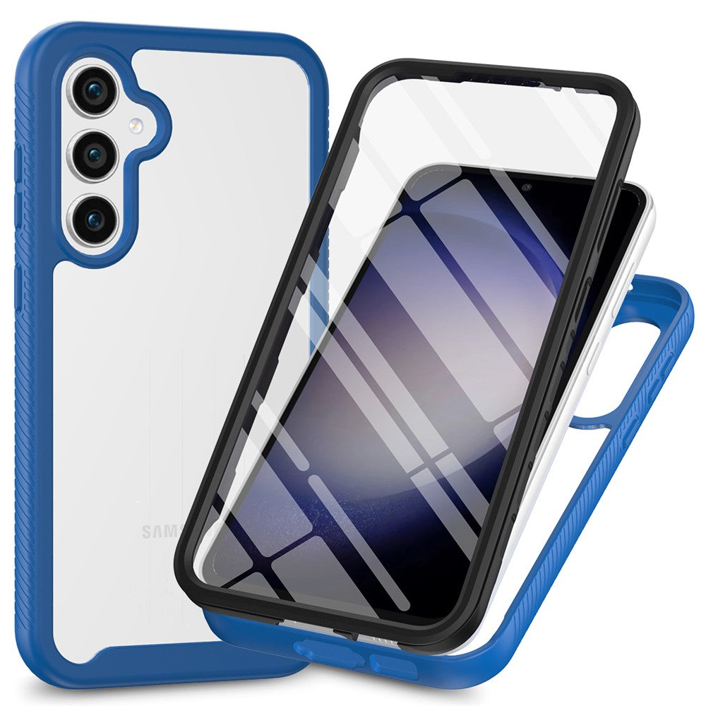For Samsung Galaxy A37 5G Clear Case PC + TPU Phone Back Cover with PET Screen Film