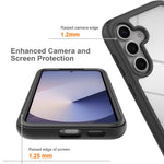 For Samsung Galaxy A37 5G Clear Case PC + TPU Phone Back Cover with PET Screen Film