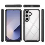 For Samsung Galaxy A37 5G Clear Case PC + TPU Phone Back Cover with PET Screen Film