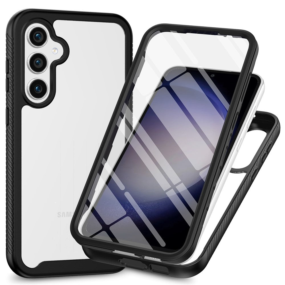 For Samsung Galaxy A37 5G Clear Case PC + TPU Phone Back Cover with PET Screen Film