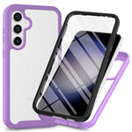 For Samsung Galaxy A37 5G Clear Case PC + TPU Phone Back Cover with PET Screen Film