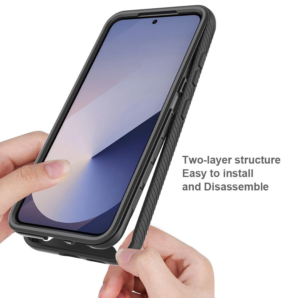 Til Samsung Galaxy A57 5G klart cover af PC + TPU med PET-skærmfilm