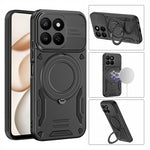 Magnetic Case For Honor 400 Smart 5G  /  400 Smart 4G  /  X7d 4G  /  X7d 5G Shockproof TPU + PC Phone Back Cover with Kickstand