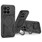Magnetic Case For Honor 400 Smart 5G  /  400 Smart 4G  /  X7d 4G  /  X7d 5G Shockproof TPU + PC Phone Back Cover with Kickstand