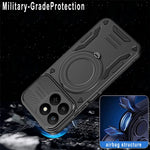Magnetic Case For Honor 400 Smart 5G  /  400 Smart 4G  /  X7d 4G  /  X7d 5G Shockproof TPU + PC Phone Back Cover with Kickstand