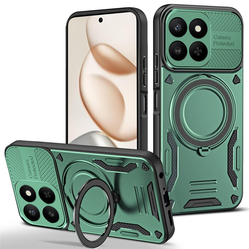 Magnetic Case For Honor 400 Smart 5G  /  400 Smart 4G  /  X7d 4G  /  X7d 5G Shockproof TPU + PC Phone Back Cover with Kickstand