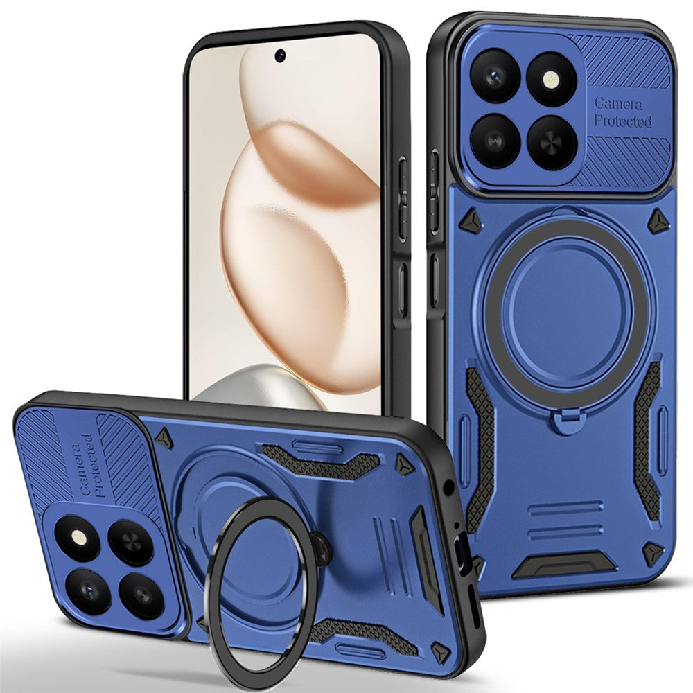Magnetic Case For Honor 400 Smart 5G  /  400 Smart 4G  /  X7d 4G  /  X7d 5G Shockproof TPU + PC Phone Back Cover with Kickstand