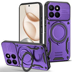 Magnetic Case For Honor 400 Smart 5G  /  400 Smart 4G  /  X7d 4G  /  X7d 5G Shockproof TPU + PC Phone Back Cover with Kickstand