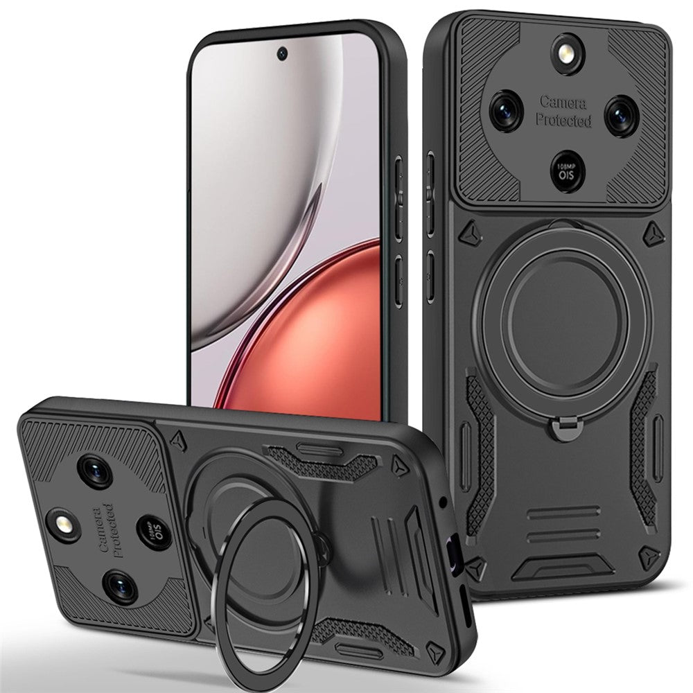 Magnetic Case For Honor Magic8 Lite 5G / X9d 5G / X70 5G Shockproof TPU + PC Phone Back Cover with Kickstand
