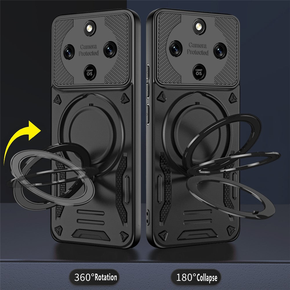 Magnetic Case For Honor Magic8 Lite 5G / X9d 5G / X70 5G Shockproof TPU + PC Phone Back Cover with Kickstand