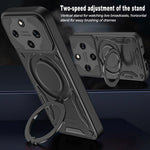 Magnetic Case For Honor Magic8 Lite 5G / X9d 5G / X70 5G Shockproof TPU + PC Phone Back Cover with Kickstand