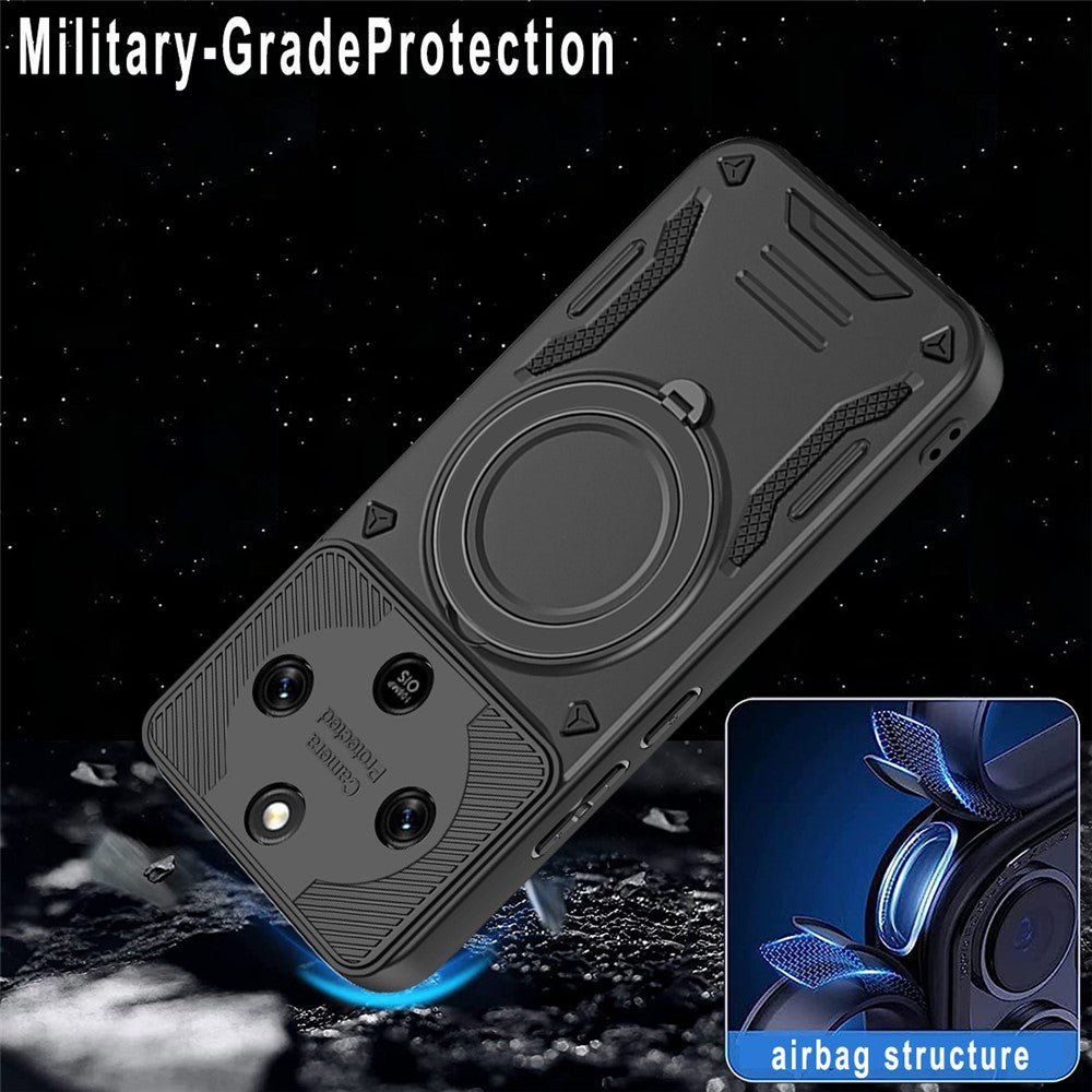 Magnetic Case For Honor Magic8 Lite 5G / X9d 5G / X70 5G Shockproof TPU + PC Phone Back Cover with Kickstand