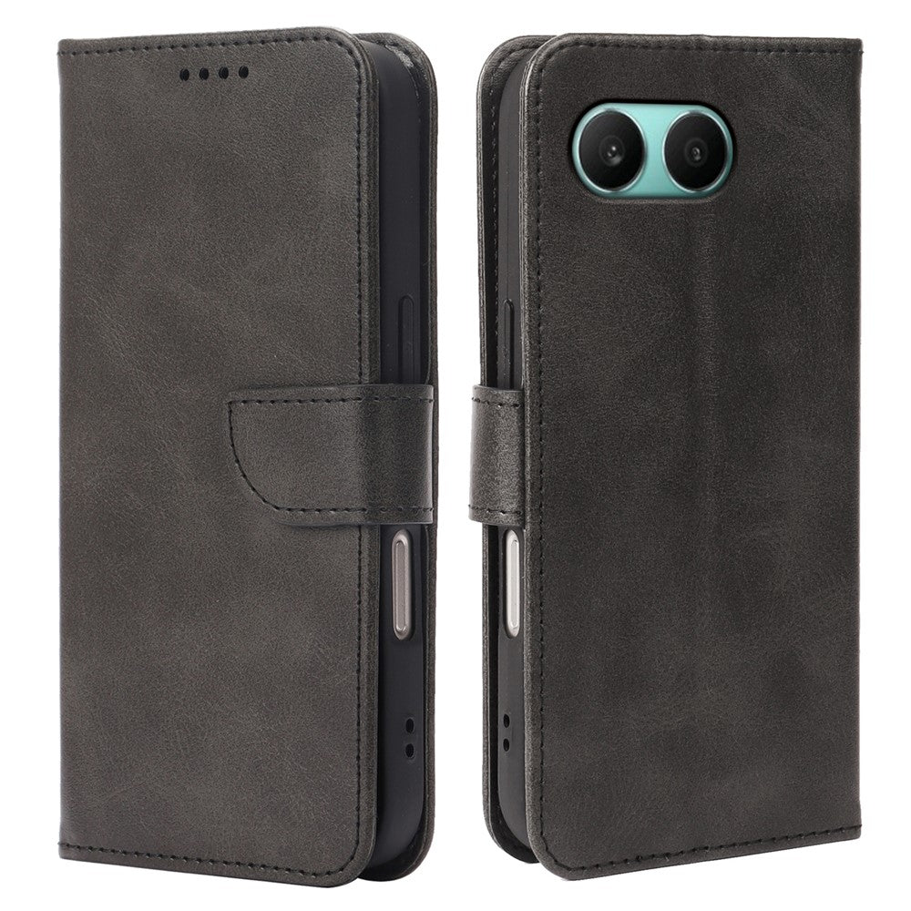 For OnePlus Nord 4 Case Wallet Stand Magnetic Clasp Closure Calf Texture Leather Phone Cover