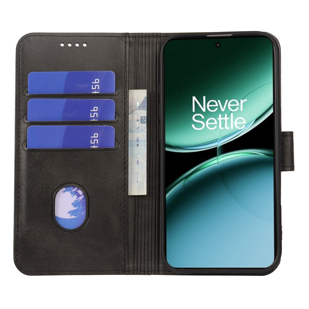 For OnePlus Nord 4 Case Wallet Stand Magnetic Clasp Closure Calf Texture Leather Phone Cover