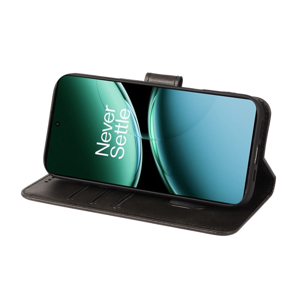 For OnePlus Nord 4 Case Wallet Stand Magnetic Clasp Closure Calf Texture Leather Phone Cover