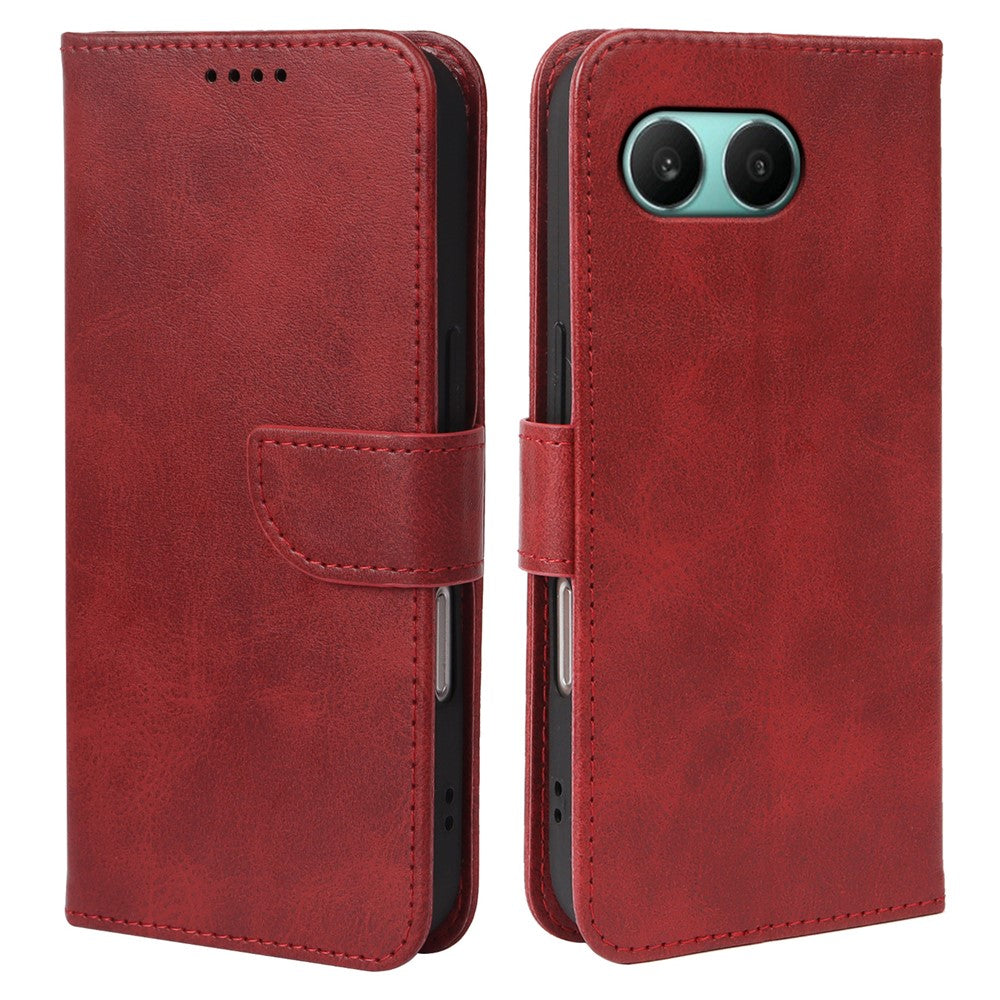 For OnePlus Nord 4 Case Wallet Stand Magnetic Clasp Closure Calf Texture Leather Phone Cover