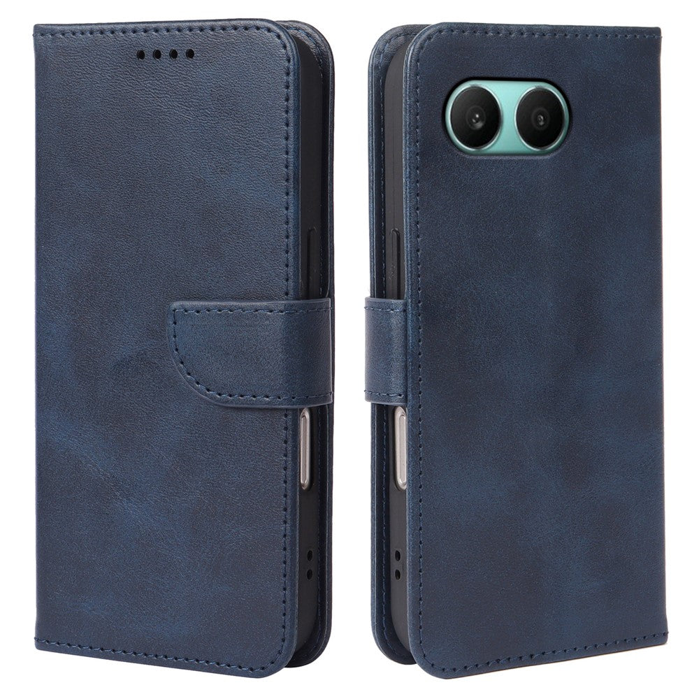 For OnePlus Nord 4 Case Wallet Stand Magnetic Clasp Closure Calf Texture Leather Phone Cover
