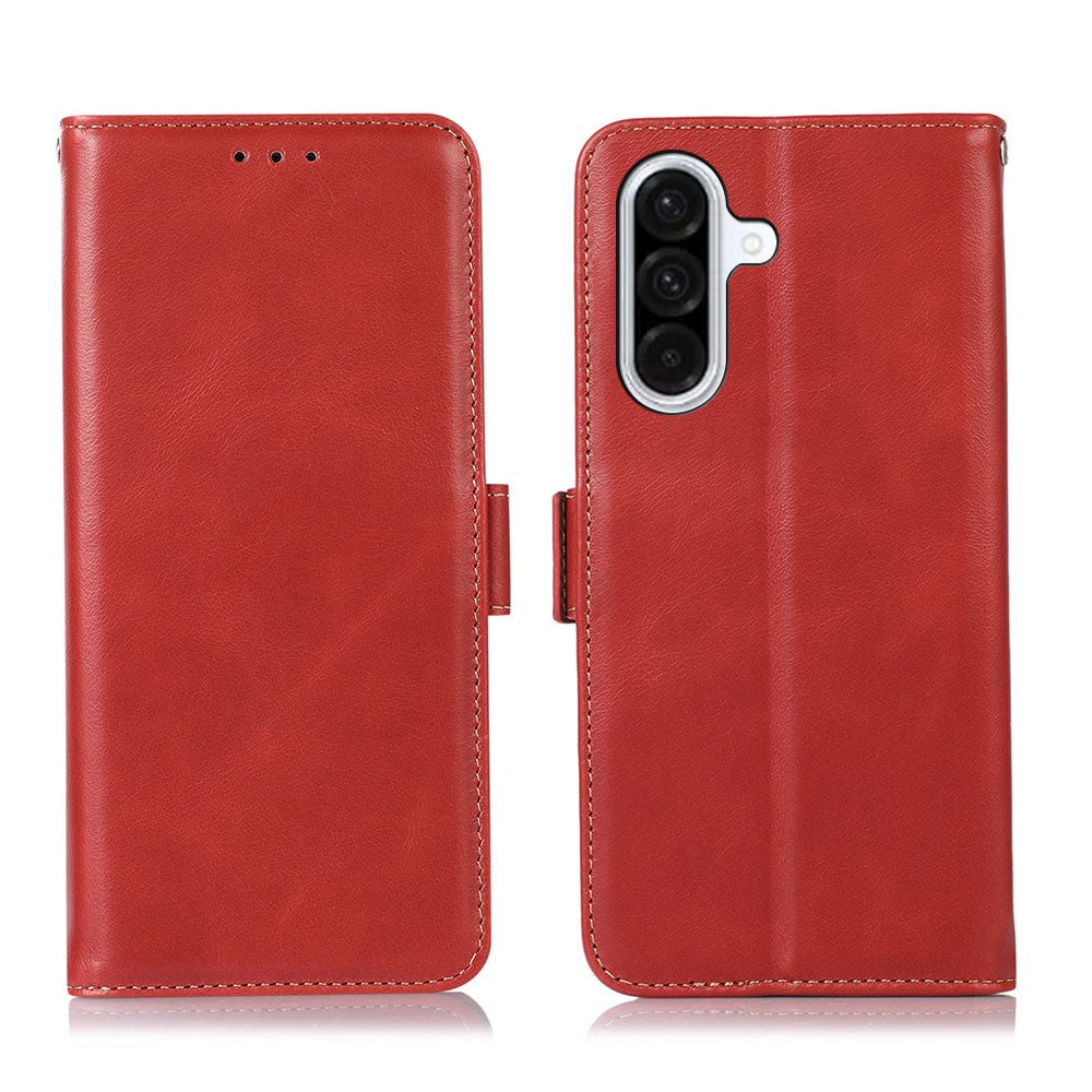 Til Samsung Galaxy A37 5G Etui RFID Blokerende Ægte Koskind Læder Pung Telefon Cover