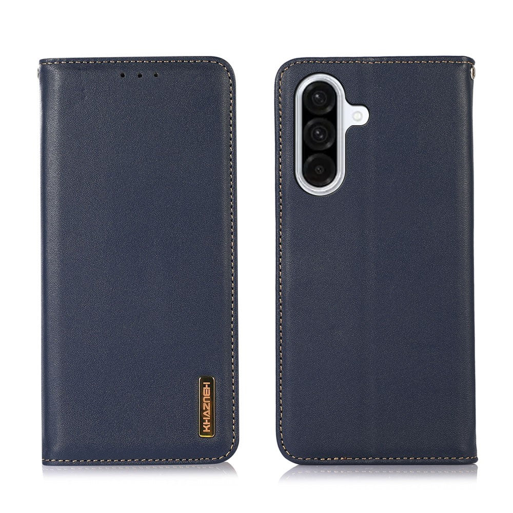 KHAZNEH For Samsung Galaxy A37 5G Case Wallet Genuine Cow Leather Phone Cover Nappa Texture