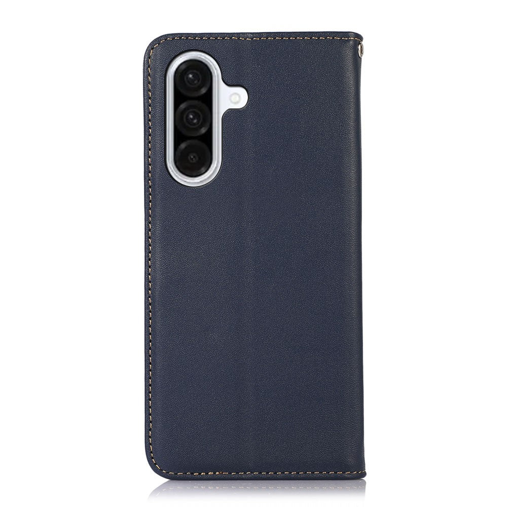 KHAZNEH For Samsung Galaxy A37 5G Case Wallet Genuine Cow Leather Phone Cover Nappa Texture