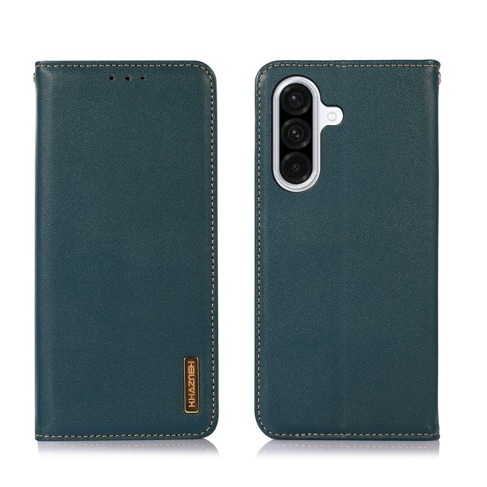 KHAZNEH For Samsung Galaxy A37 5G Case Wallet Genuine Cow Leather Phone Cover Nappa Texture